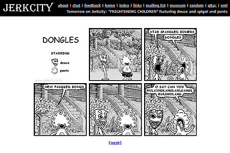 Jerkcity website in 1998