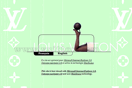 Louis Vuitton website in 1998