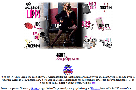 Lucy Lipps website in 1998
