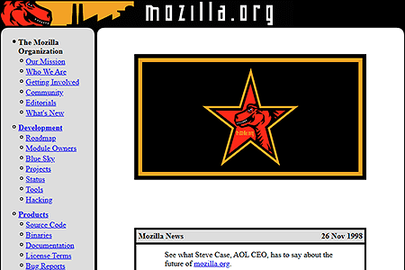 Mozilla.org website in 1998