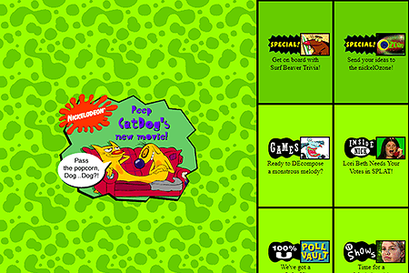 Nickelodeon website in 1998