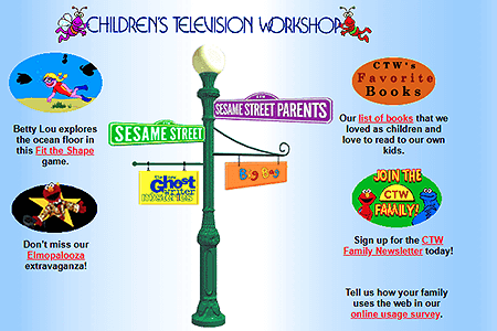 Sesame Street website in 1998