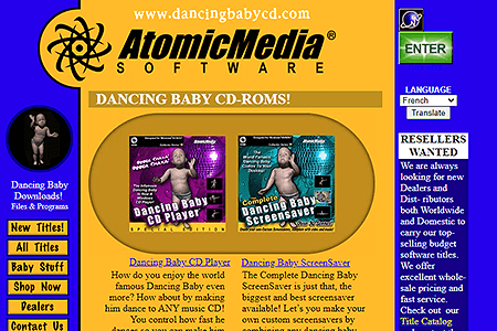 Dancing Baby CD-ROMs website in 1999