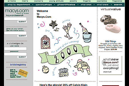 Macy’s website in 1999