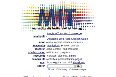 MIT website in 1999