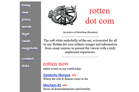 Rotten.com website in 1999