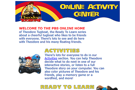 Theodore Tugboat website in 1999