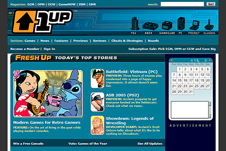 1UP website in 2003