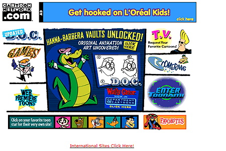 Cartoon Network website in 2000