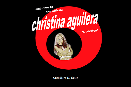 Christina Aguilera flash intro in 2000