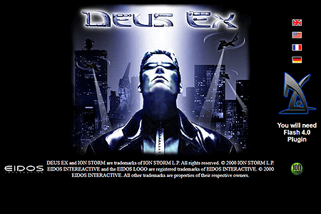 Deus Ex website in 2000