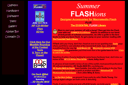 Dingbat Magazine website in 2000
