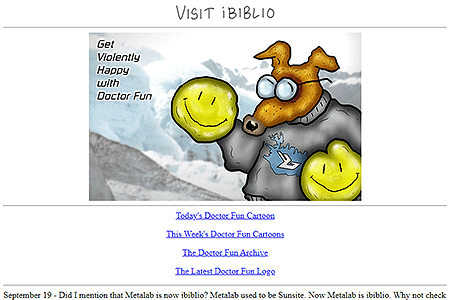 Doctor Fun website in 2000