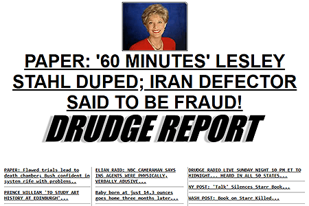 Drudge Report website in 2000