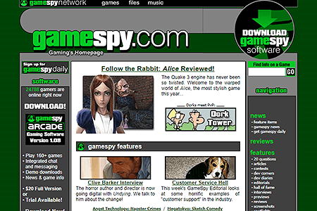 GameSpy website in 2000