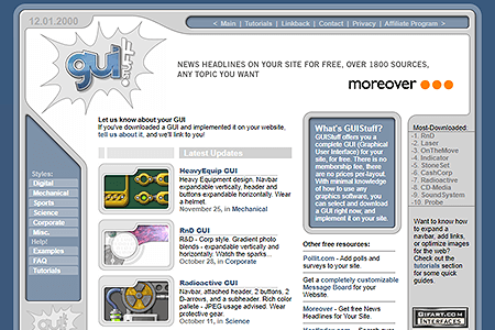 GUIStuff website in 2000
