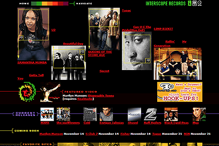 Interscope Records website in 2000
