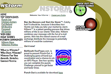 NStorm website in 2000