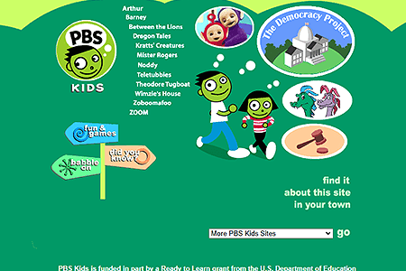 PBS Kids website in 2000