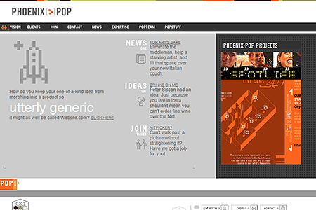Phoenix Pop website in 2000