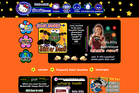 Sanrio website in 2000