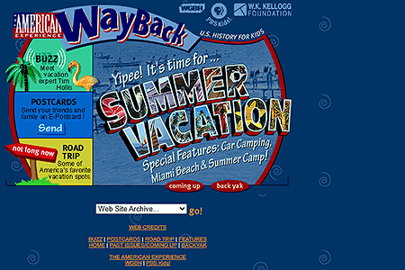 The American Experience WayBack website in 2000