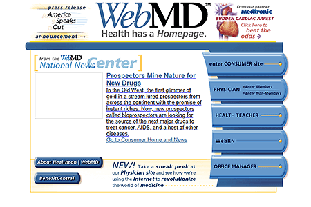 WebMD website in 2000