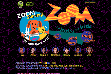 ZOOM website in 2000