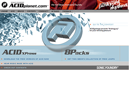 ACIDplanet website in 2001