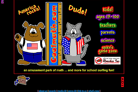 Cool Math website in 2001