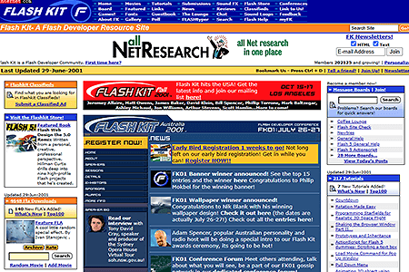 Flash Kit website in 2001