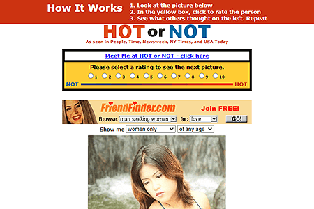 HOT or NOT website in 2001