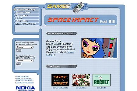 Nokia Games website in 2001