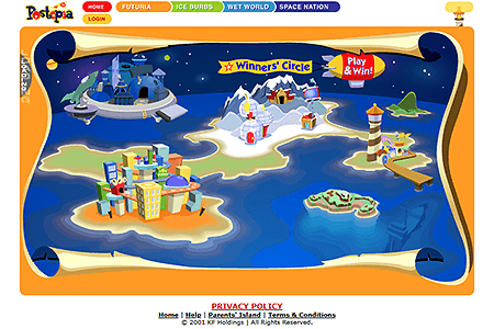 Postopia flash website in 2001
