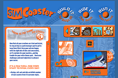 Sim Coaster flash website in 2001