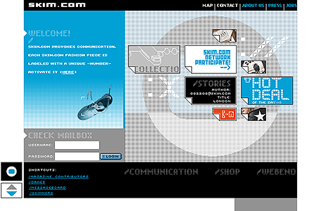 Skim.com website in 2001
