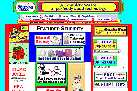 Stupid.com website in 2001
