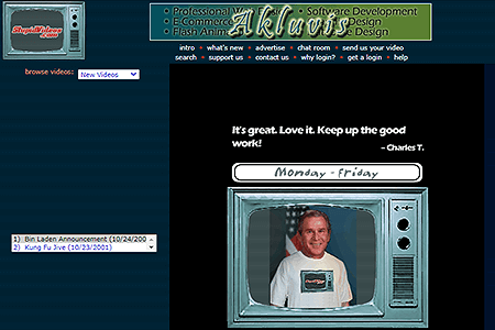 StupidVideos website in 2001