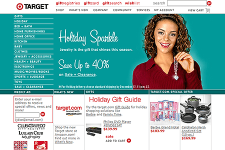 Target website in 2001