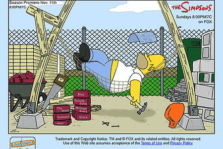 The Simpsons website in 2001