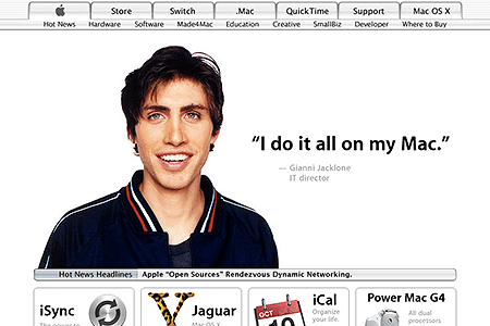 Apple website in 2002