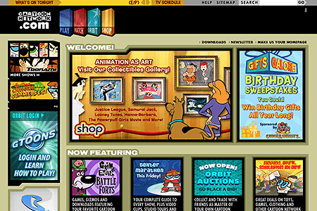 Cartoon Network website in 2002