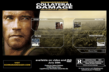 Collateral Damage flash website in 2002
