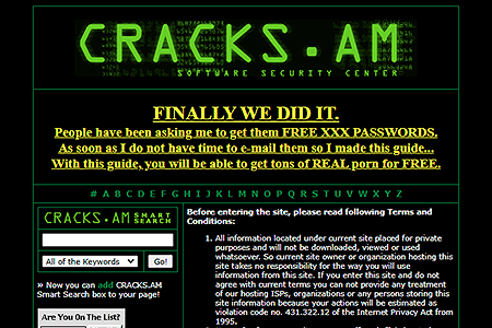 Cracks.am website in 2002
