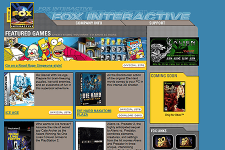 Fox Interactive website in 2002
