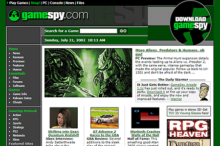 GameSpy website in 2002