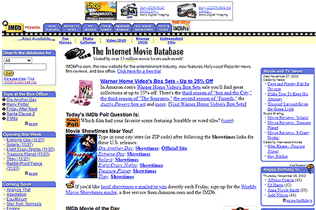 IMDb website in 2002