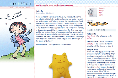 Loobylu website in 2002