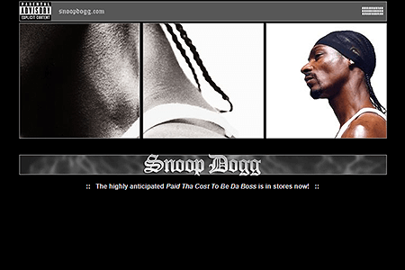 Snoop Dogg flash website in 2002