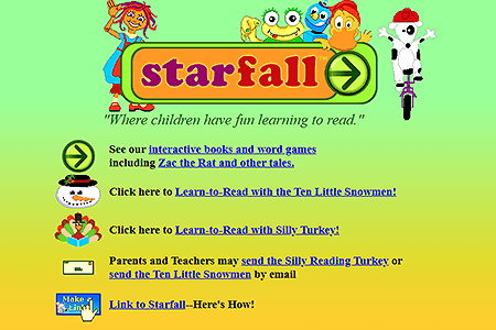 Starfall website in 2002